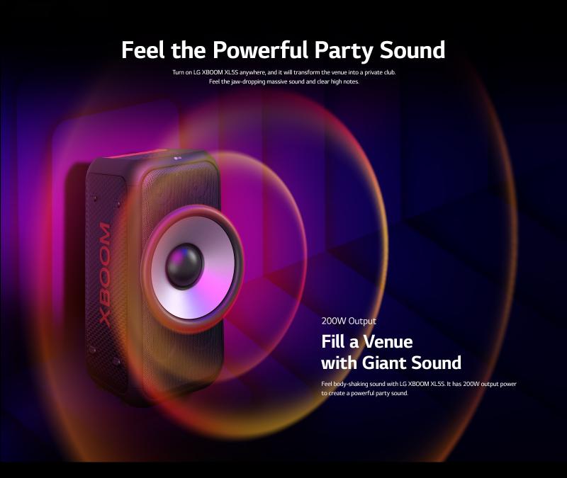 LG XL5S XBoom Portable Wireless Party Speaker -
