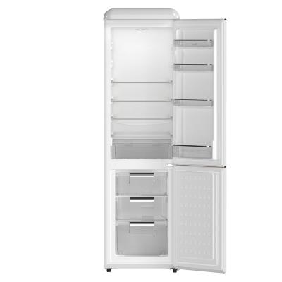 22" Forno Storico 9 Cu. Ft. Retro Bottom Freezer Fridge in White - FFFFD1745-22WHT