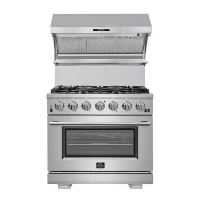 36" Forno Capriasca 6 Brass Burners Gas Range - FFSGS6260-36