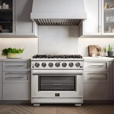 36" Forno Capriasca 6 Brass Burners Gas Range - FFSGS6260-36