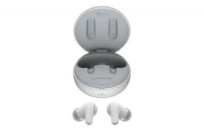 LG TONE Graphene Driver ANC True Wireless Bluetooth Earbuds in White - T60QW