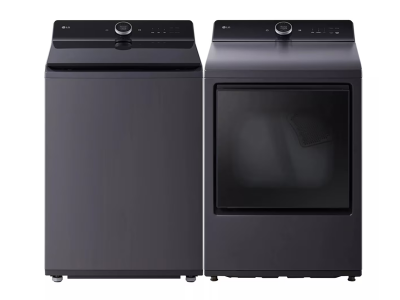 27" LG Top Load Washer and Large Capacity Dryer - WT8600CB-DLEX8600BE-OPEN BOX
