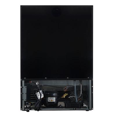 24" Forno Bacchino Wine Cooler in Black with Antique Brass Handles with LED Lighting Triple Glass Door 51 Bottle Capacity Built-In or Freestanding - FWCDR6634-24BLK