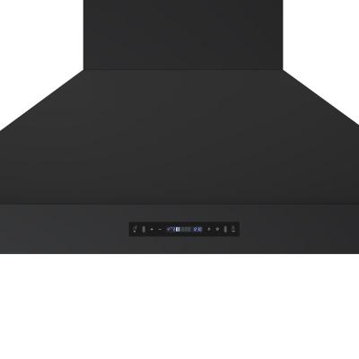 48" Forno Venezia Wall-Mounted Range Hood in Black with Antique Brass Accessories Touch Controls and Baffle Filters - FRHWM5503-48BLK