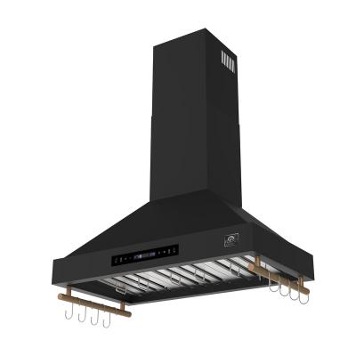 36" Forno Venezia Wall-Mounted Range Hood in Black with Touch Controls and Baffle Filters - FRHWM5503-36BLK