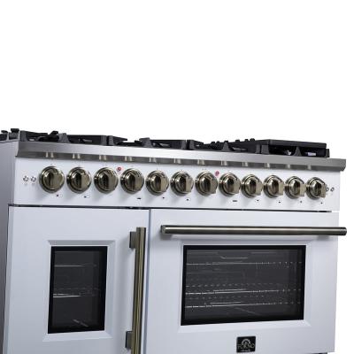 48" Forno Capriasca Freestanding French Door Dual Fuel Range - FFSGS6387-48WHT