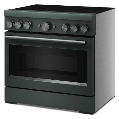 36" KitchenAid 6-Element Induction Freestanding Commercial-Style Range - KFIS936SJP
