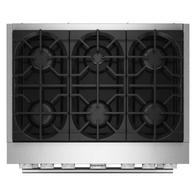 36" Kitchenaid 6 Burner Commercial-Style Dual Fuel Range - KFDS936SAG