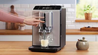 Bosch 300 Series VeroCafe Fully Automatic Coffee Machine with Removable Water Tank in Silver - TIU20307