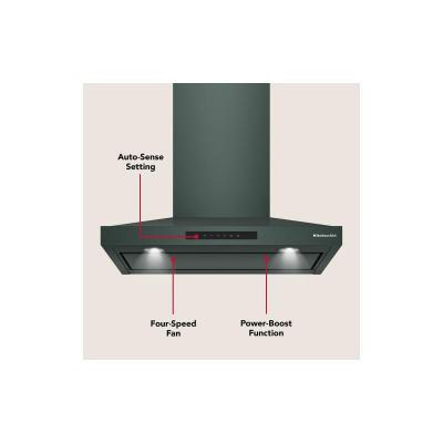 30" KitchenAid Wall-Mount 4-Speed Canopy Hood - KVWC730SJP