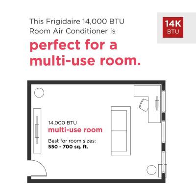 Frigidaire 14000 BTU Wall Room Air Conditioner with Supplemental Heat - FHTE143WA2