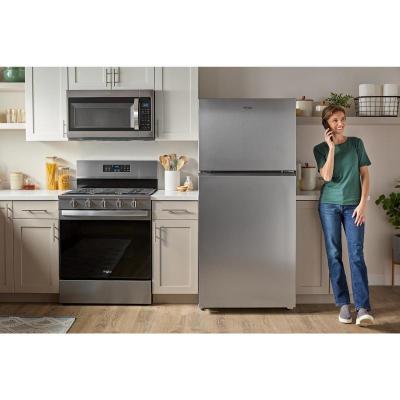 28" Whirlpool 14 Cu. Ft. Wide Top Freezer Refrigerator with Total Coverage Cooling - WRTX3314TZ