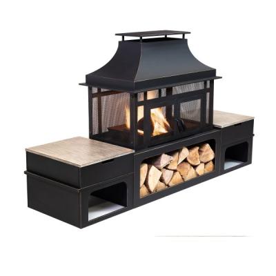 80" Deko Living Rimasco Metal Wood Burner Fireplace - COB10504