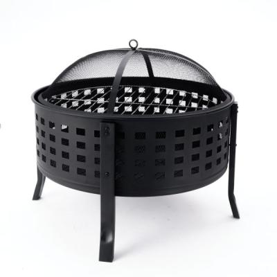 27" Deko Living Round Outdoor Steel Wood Burning Fire Pit - COB10514
