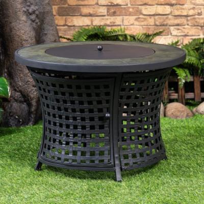 Deko Living Round Outdoor Propane Gas Fire Pit - COB10009