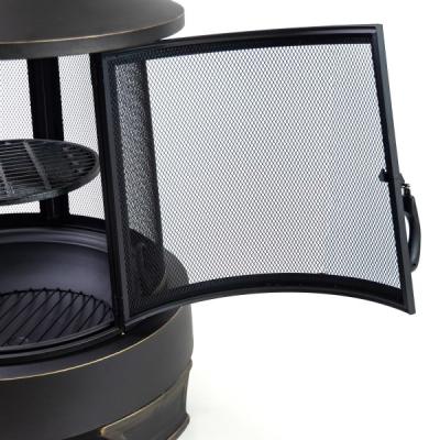 Deko Living Metal Wood Burner Chimney Fire Pit - COB10503