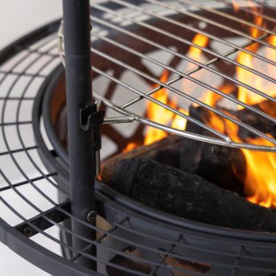 Deko Living Outdoor Steel Woodburner Fire Pit Grill & Rotisserie - COB10505