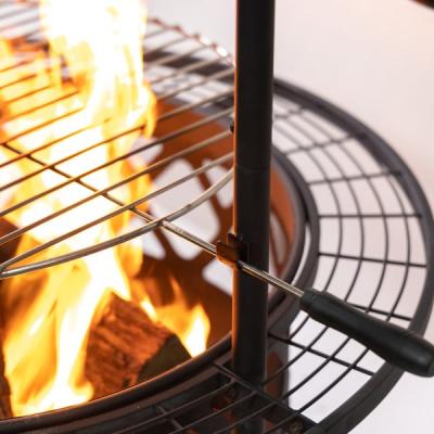 Deko Living Outdoor Steel Woodburner Fire Pit Grill & Rotisserie - COB10505