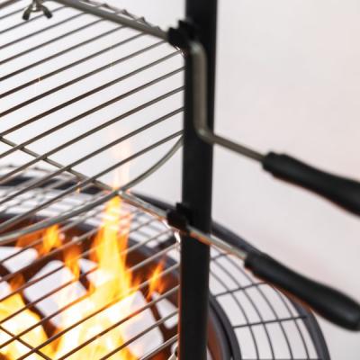 Deko Living Outdoor Steel Woodburner Fire Pit Grill & Rotisserie - COB10505