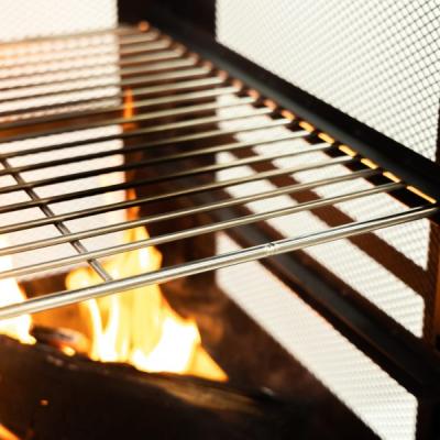 Deko Living Outdoor Steel Woodburner Fireplace with Cooking Grill - COB10507