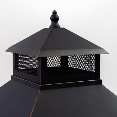 Deko Living Outdoor Steel Woodburner Fireplace with Cooking Grill - COB10507