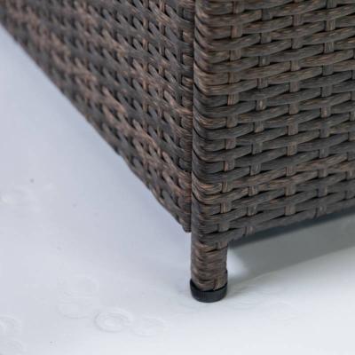 52" Deko Living Wicker Rectangular Outdoor Propane Gas Fire Pit Table - COB10002