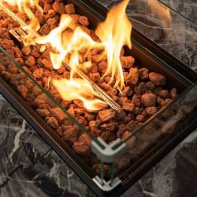 52" Deko Living Wicker Rectangular Outdoor Propane Gas Fire Pit Table - COB10002