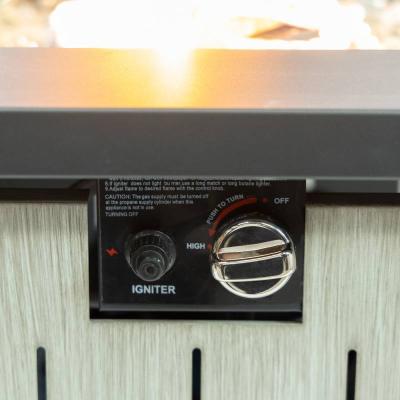 42" Deko Living Rectangular Outdoor Propane Firetable with Ice Bucket - COB10004