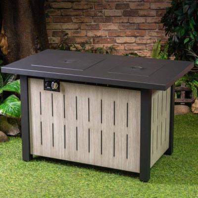 42" Deko Living Rectangular Outdoor Propane Firetable with Ice Bucket - COB10004