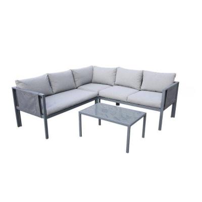 Deko Living 5 Place Seating Outdoor Gray Sofa and Table Set - COP30016