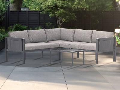 Deko Living 5 Place Seating Outdoor Gray Sofa and Table Set - COP30016