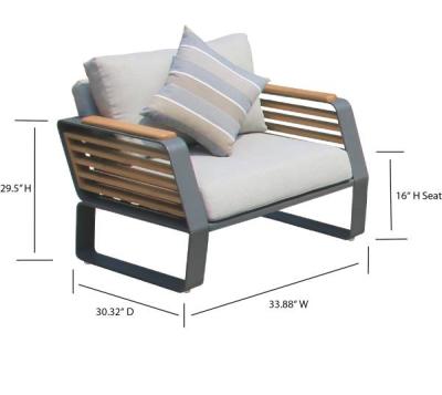 Deko Living Palazzolo 4 Piece Teak Patio and Coffee Table Set - COP30004