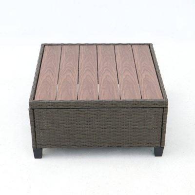 Deko Living 8 Piece Brown Outdoor Sectional Wicker Sofa Chairs and Tables - COP30011