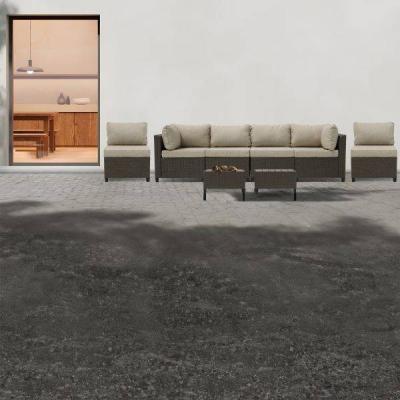 Deko Living 8 Piece Brown Outdoor Sectional Wicker Sofa Chairs and Tables - COP30011