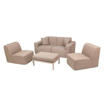 Deko Living 4 Place Seating Outdoor Compressed Foam Sectional Sofas and Ottoman Set - COP30117