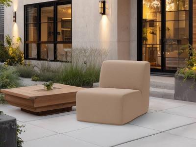 Deko Living Brown Outdoor Compressed Foam Armless Sectional Sofa Chair - COP30117ACH