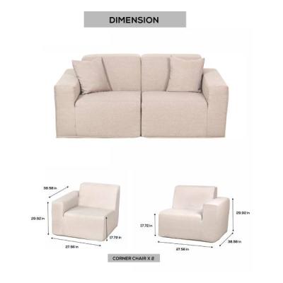 Deko Living Outdoor Compressed Foam Sectional Sofas - COP30217SET