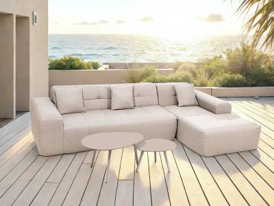 Deko Living Outdoor Compressed Foam Sectional Sofa Lounger and Table Set - COP30218