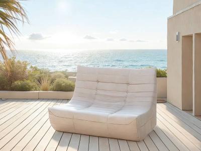 Deko Living Beige Outdoor Compressed Foam Sofa - COP30219SOF