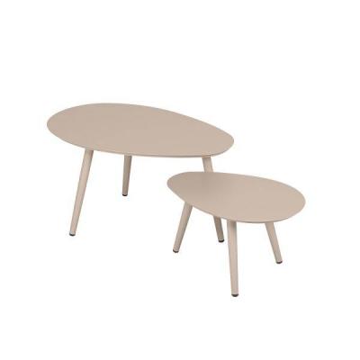 Deko Living 5 Piece Beige Outdoor Loveseat Sofa Chairs and Table Set - COP30219
