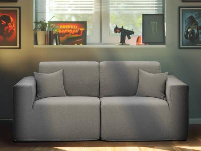 Deko Living 2 Place Seating Gray Compressed Foam Sectional Sofa - CIF50017SET
