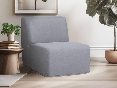 Deko Living Gray Compressed Foam Armless Sectional Sofa Chair - CIF50017ACH
