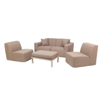Deko Living 4 Place Seating Compressed Foam Sectional Sofa and Ottoman Set - CIF50117