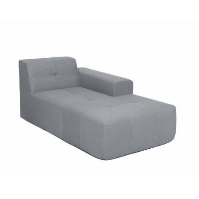 Deko Living 4 Piece Gray Compressed Foam Sectional Sofa Lounger and Table Set - CIF50018