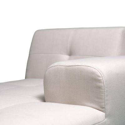 Deko Living 4 Piece Beige Compressed Foam Sectional Sofa Lounger and Table Set - CIF50218