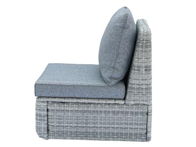 Deko Living 5 Place Seating Gray Outdoor Wicker Sofa and Sofa Chair Set with Table - COP30112