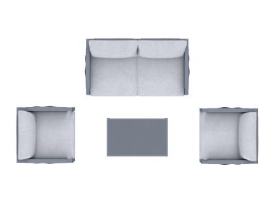 Deko Living 4 Place Seating Outdoor Gray Sofa and Table Set - COP30014