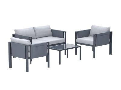 Deko Living 4 Place Seating Outdoor Gray Sofa and Table Set - COP30014