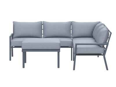 Deko Living 5 Place Seating Outdoor Gray Sofa and Ottoman Set - COP30015
