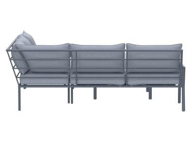Deko Living 5 Place Seating Outdoor Gray Sofa and Ottoman Set - COP30015